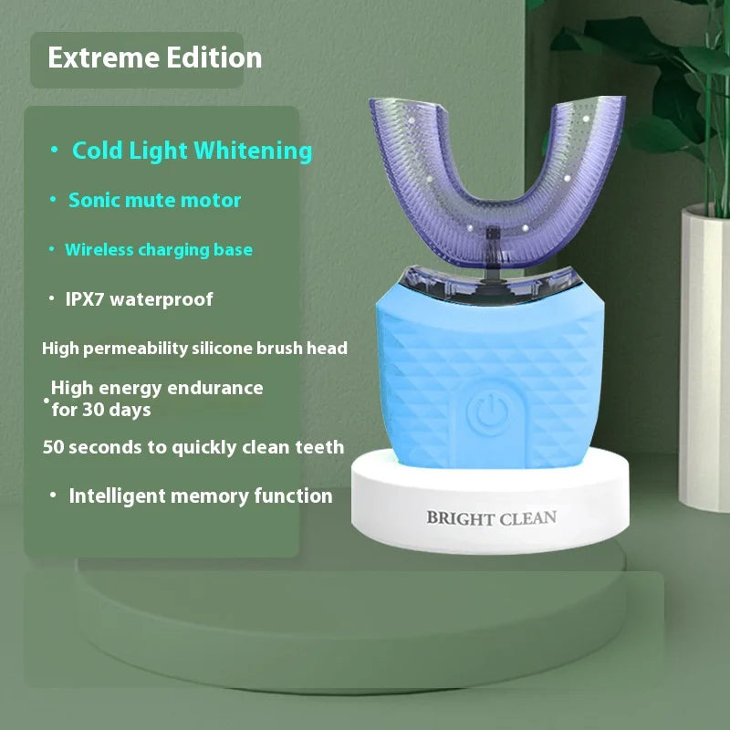 Automatic Toothbrush 360° Full Mouth Whitening Wireless Charging Waterproof Brush Ultrasonic Electric Toothbrush