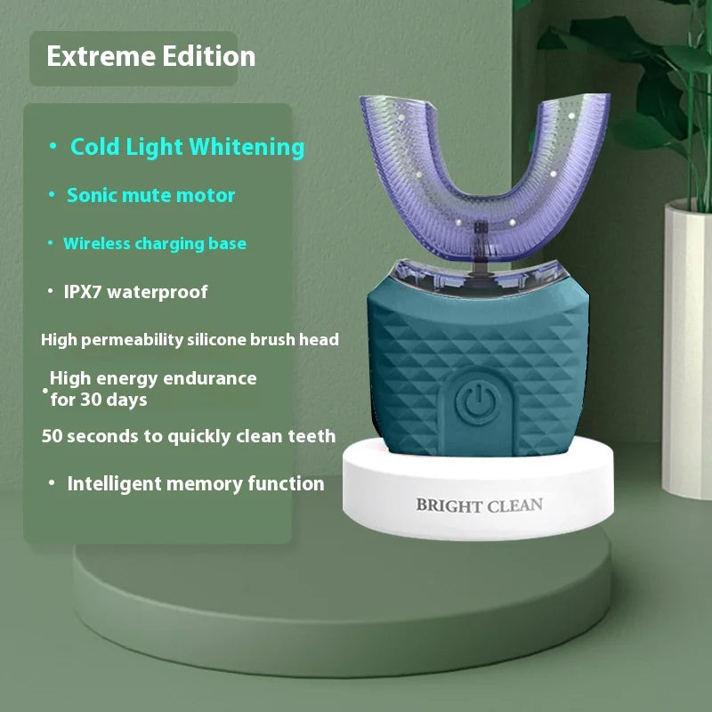 Automatic Toothbrush 360° Full Mouth Whitening Wireless Charging Waterproof Brush Ultrasonic Electric Toothbrush