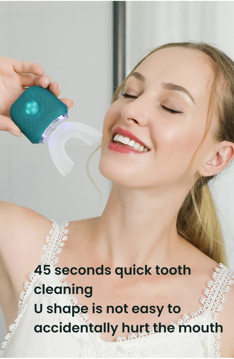 Automatic Toothbrush 360° Full Mouth Whitening Wireless Charging Waterproof Brush Ultrasonic Electric Toothbrush