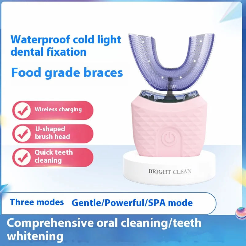 Automatic Toothbrush 360° Full Mouth Whitening Wireless Charging Waterproof Brush Ultrasonic Electric Toothbrush