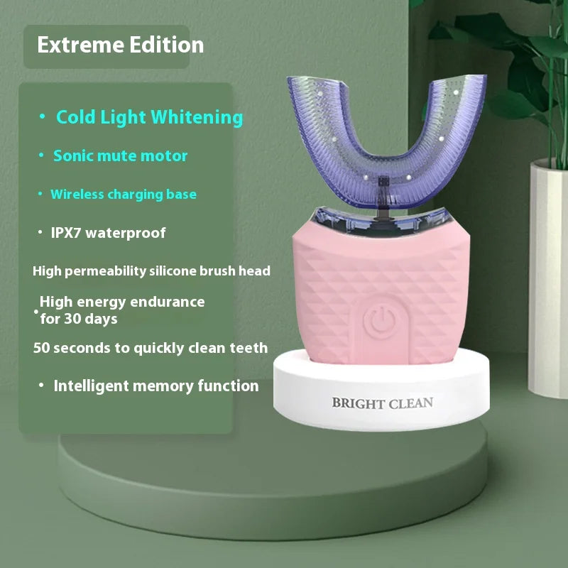 Automatic Toothbrush 360° Full Mouth Whitening Wireless Charging Waterproof Brush Ultrasonic Electric Toothbrush