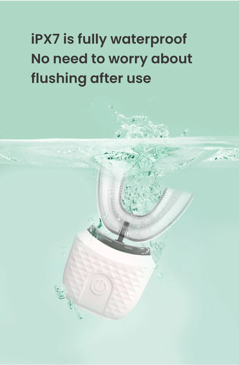 Automatic Toothbrush 360° Full Mouth Whitening Wireless Charging Waterproof Brush Ultrasonic Electric Toothbrush